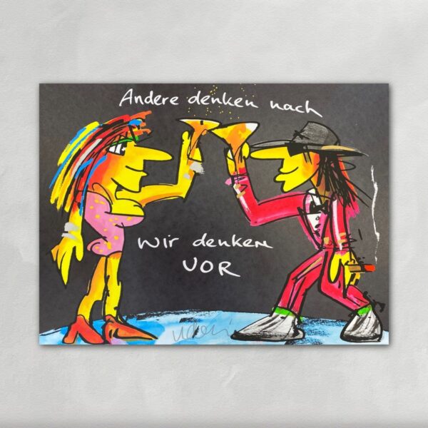 Andere denken nach wir denken vor Siebdruck - Udo Lindenberg