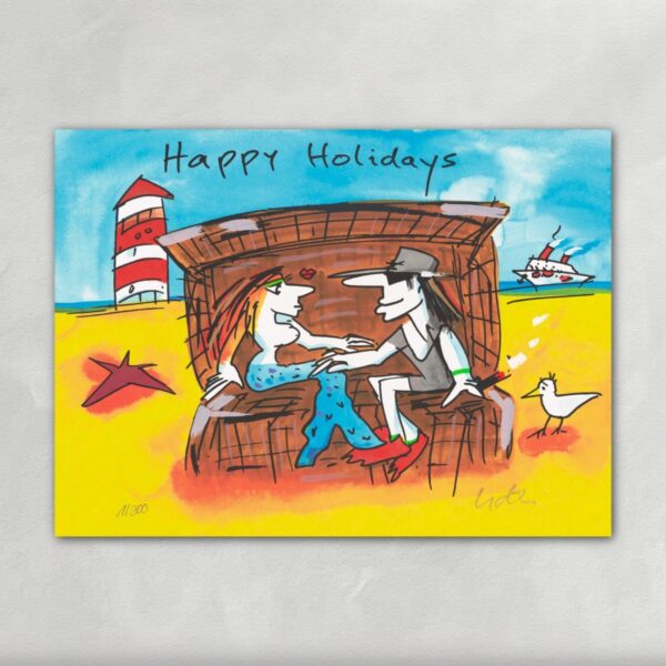 Happy Holidays Siebdruck - Udo Lindenberg