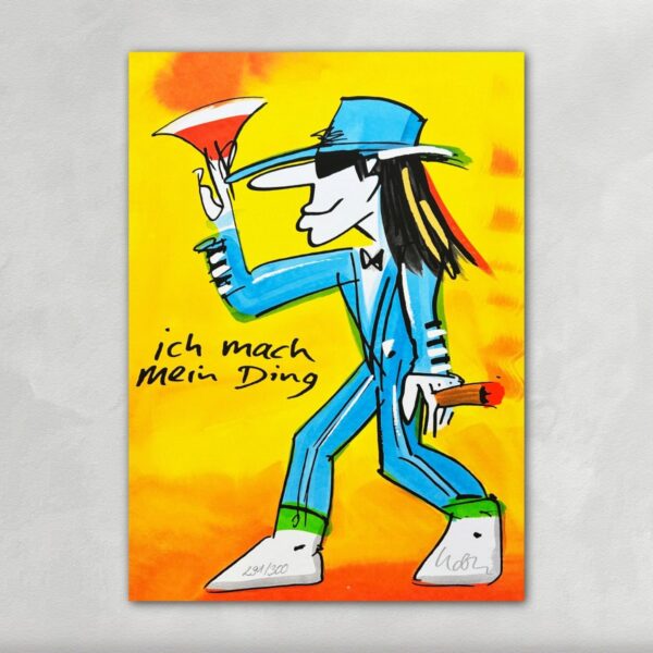 Ich mach mein Ding (gelb) Siebdruck - Udo Lindenberg