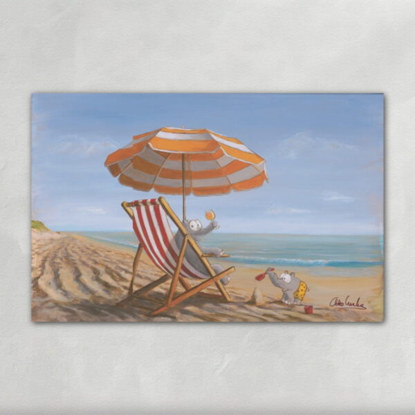 Sonne Strand Ottifant Siebdruck - Otto Waalkes