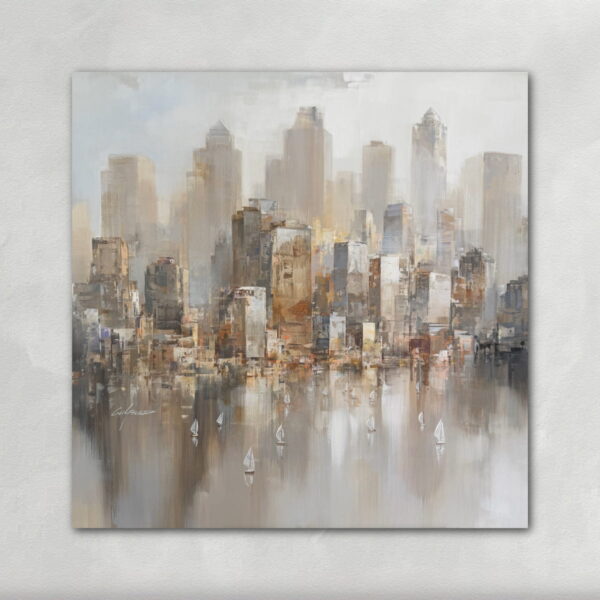 Skyline ohne Brücke - Original von Wilfred